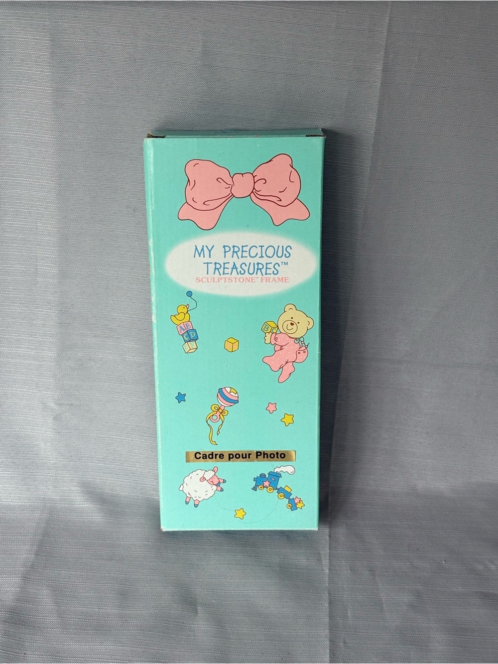 New Precious Moment Baby Photo Frame - Mint Pink. Shower Baby Gift. Vintage.